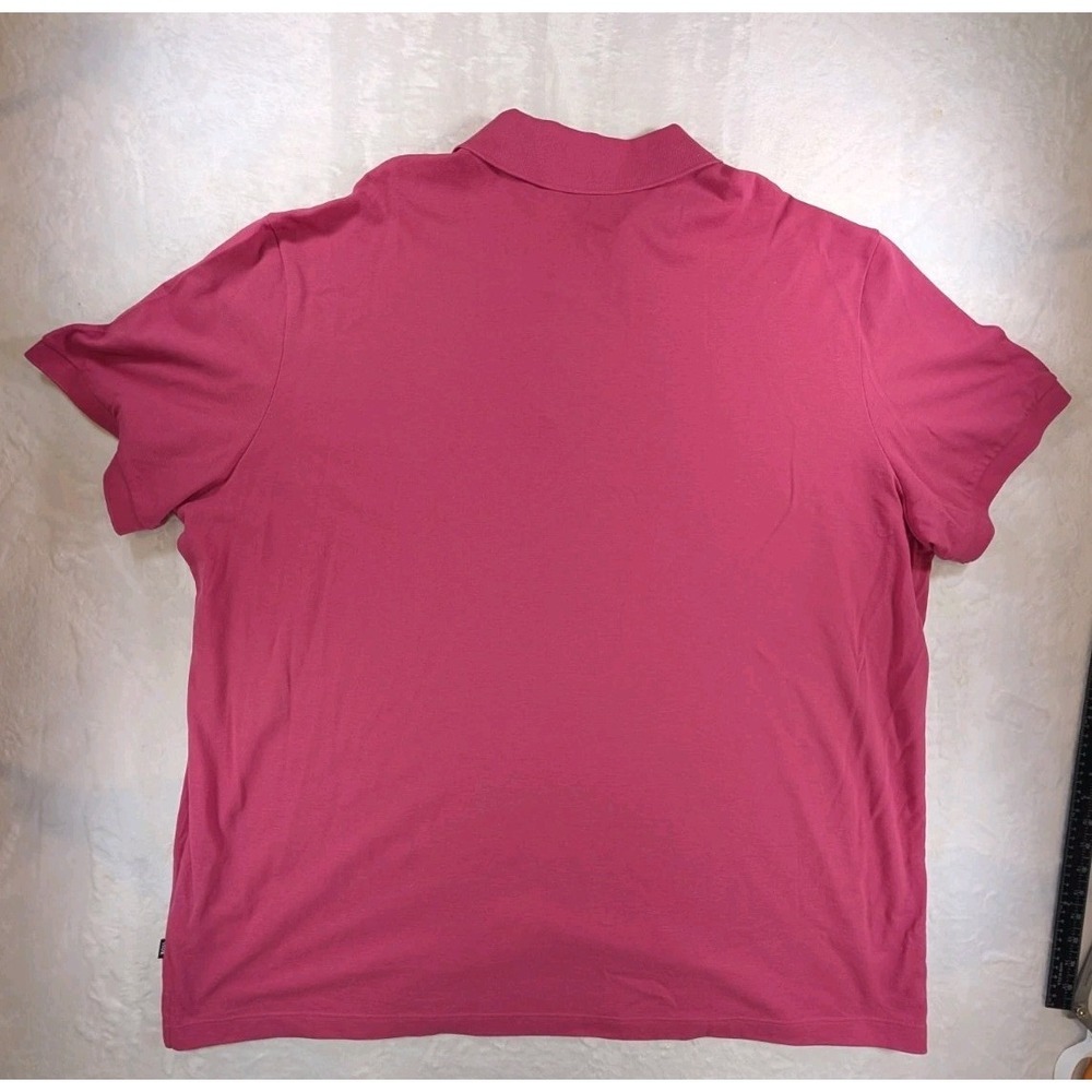 BOSS Black Label Pallas Big &Tall Polo Shirt Bright Pink Cotton Logo 4XL - Picture 3 of 14